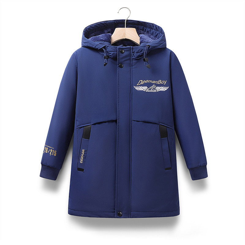 GILE儿童羽绒棉服男童男孩冬装外套加厚大童棉衣冬季中长款潮