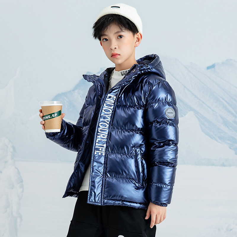 GILE男童羽绒棉服冬装外套儿童棉衣男孩中大童加厚棉袄洋气潮冬季