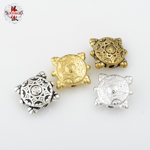 银傲 复古实心雕花背云法器散珠念珠手串菩提配饰文玩配件套餐