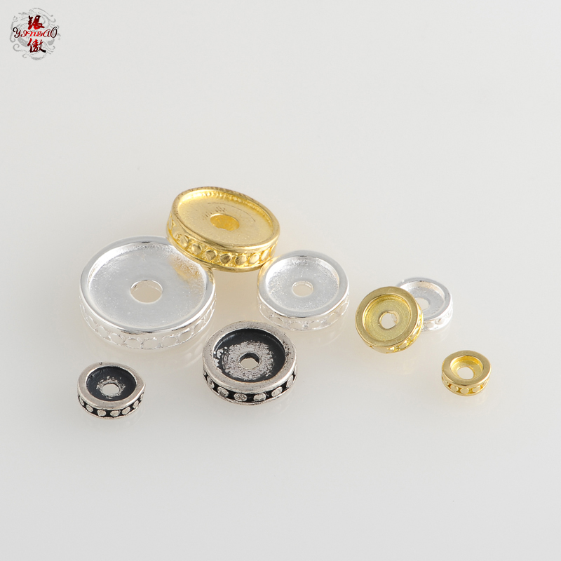 银傲复古黄铜雪花隔片佛珠星月