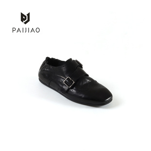 排角 · 新款马皮复古雕花英伦风布洛克鞋一脚蹬乐福鞋女XD1101-1