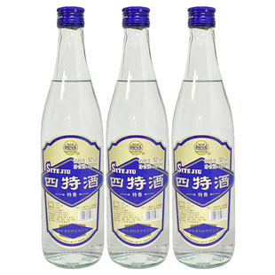 玻瓶特香型白酒 3瓶 1瓶 樟树四特酒莲四光瓶52度蓝标500ml