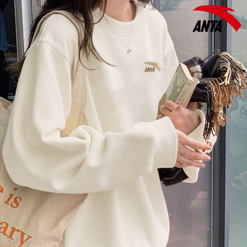 安踏宽松卫衣女学生简约