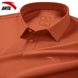 冰丝速干t恤爸爸运动翻领上衣商务男装 安踏POLO衫 新款 夏季 男短袖