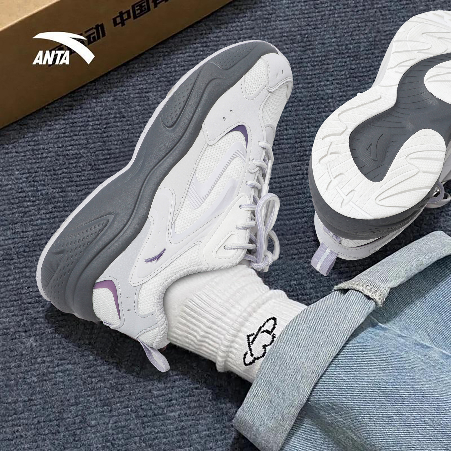 安踏老爹鞋女鞋学生潮流复古