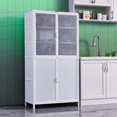 餐边柜碗柜农村厨柜不锈钢纱窗橱柜收纳柜置物柜储物柜多层杂物柜