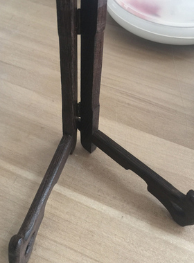 鸡翅木支架圆盘摆件单买不发货