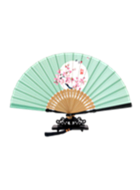 女士古典汉服旗袍表演复古小扇子