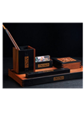 红木套装手工老板领导办公笔筒