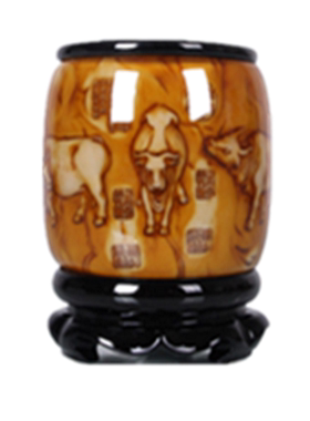 复古树脂笔筒书房实用教师装饰品