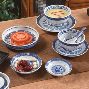 中式青花糖水碗玲珑姜撞奶碗甜品双皮奶碗专用陶瓷商用定制碗