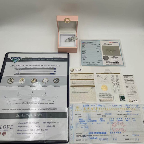 重庆楠坪金店 ALLOVE 30分钻戒 GIA证书 票证齐可换款