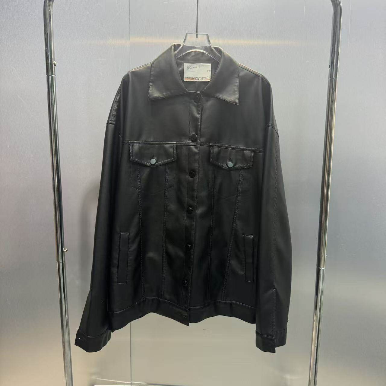 深圳南油2026早春新款港风复古翻领蛋白皮皮衣宽松外套时尚高级感,女装/女士精品,皮衣,淘宝优惠券,粉丝福利购,淘宝优惠卷