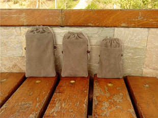 包邮三层口袋抽绳手机袋绒布套/收纳保护包/挂脖子/手拿束口包