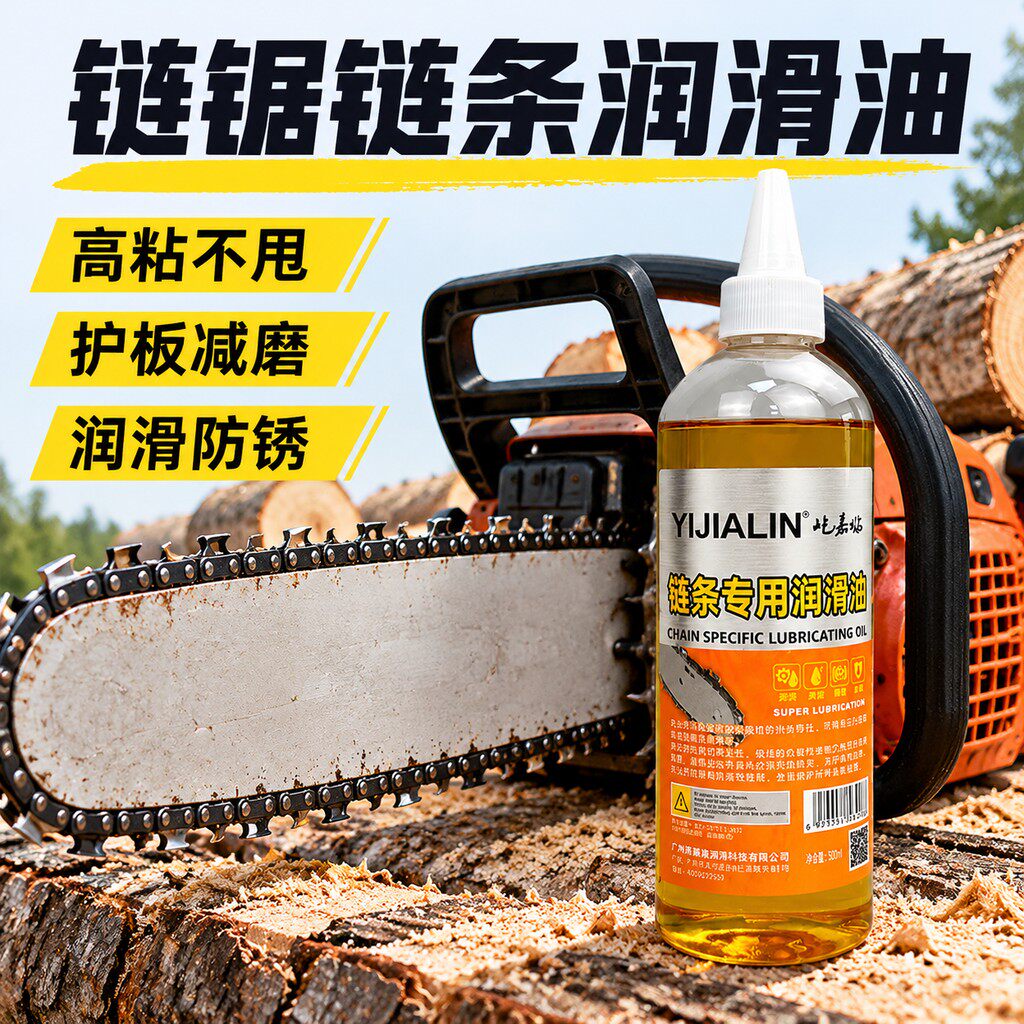 链锯链条专用润滑油手电锯防锈抗磨油锯导板机油机械耐高温链条油