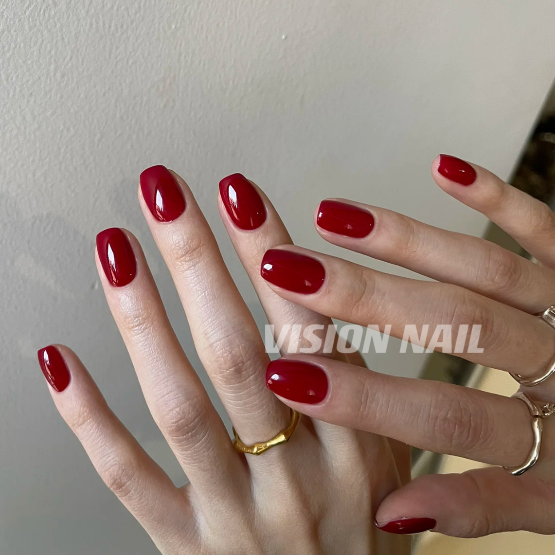 VISION石榴红纯色穿戴甲