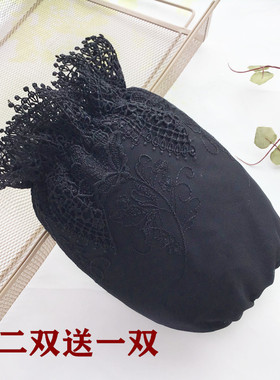 女士蕾丝袖套短款黑色红色秋冬袖筒办公时尚日用防污学生袖头套袖