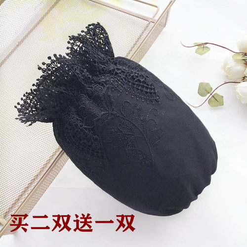 女士蕾丝袖套短款黑色秋冬