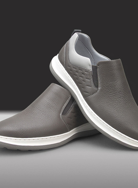 男士真皮休闲皮鞋软皮乐福鞋牛皮运动轻质软底透气懒人一脚蹬男鞋