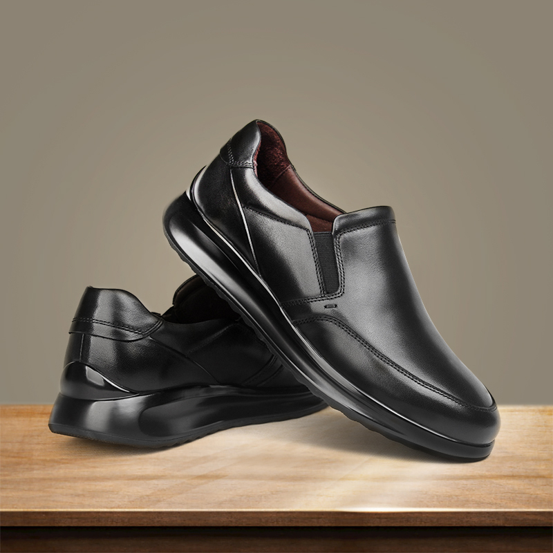 男士真皮一脚蹬休闲皮鞋