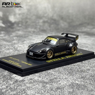 AR RWB 930 Stella Artois 1:64 黑金 保时捷 合金仿真静态车模