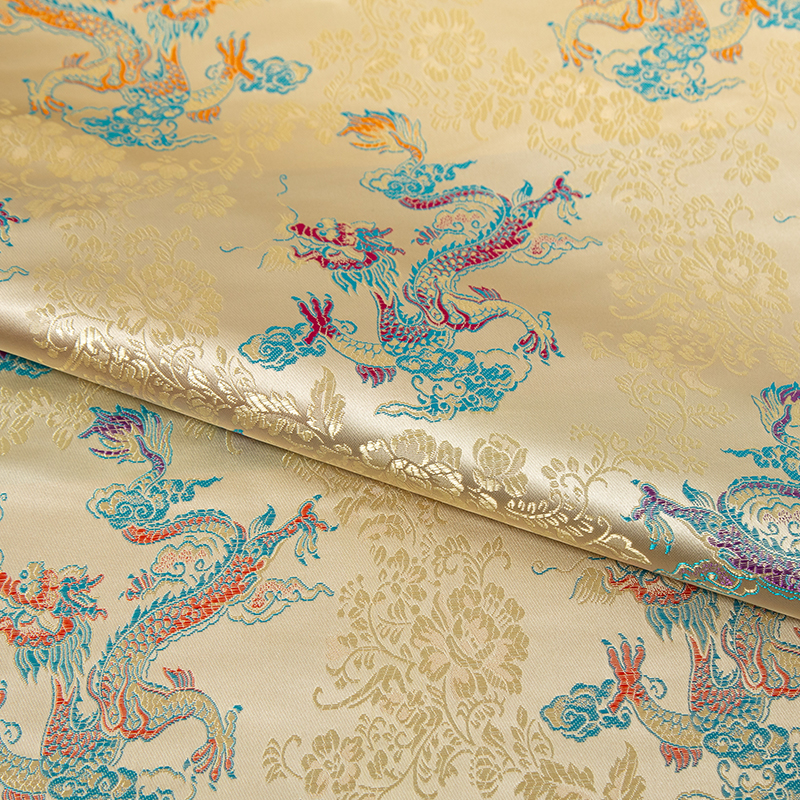 龙年大吉织锦缎提花新中式服装布
