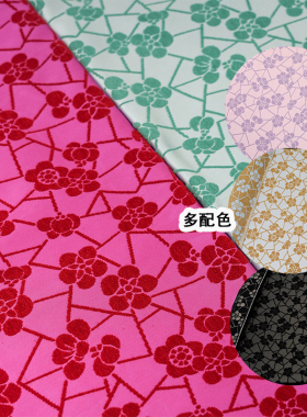 梅兰竹菊提花漳绒布面料