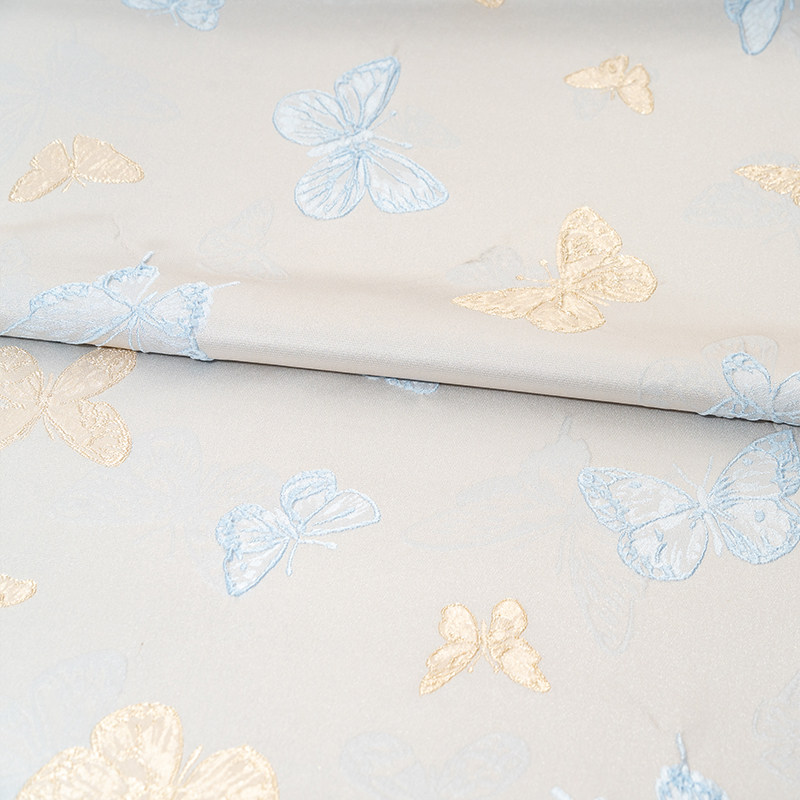 法国金丝蝴蝶色织提花连衣裙布料进口织锦缎西装外套服装面料,服饰配件/皮带/帽子/围巾,布面料,淘宝优惠券,粉丝福利购,淘宝优惠卷