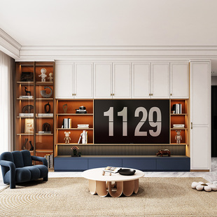 索菲亚定制电视柜客厅组合现代简约电视柜客厅2025爆款克拉维卡新