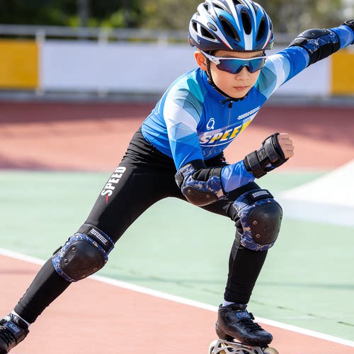 春秋季男女孩儿童长短袖连体竞速轮滑冰服骑行速滑服工厂定制速干