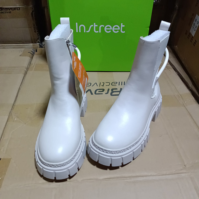 出口俄罗斯订单@ 厚底时尚马丁靴秋冬新款加绒防滑耐磨切尔西短靴