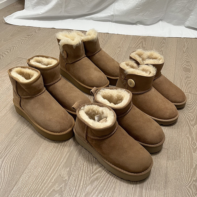 断码捡漏羊皮毛一体雪地靴女士加厚保暖冬季厚底休闲鞋子时尚短靴,女鞋,时尚雪地靴,淘宝优惠券,粉丝福利购,淘宝优惠卷