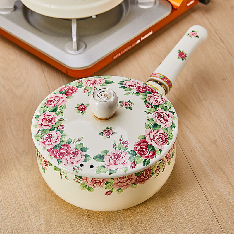 [cocostyle]日本进口富士珐琅搪瓷锅汤锅奶锅蒸锅烧水壶炖锅锅具