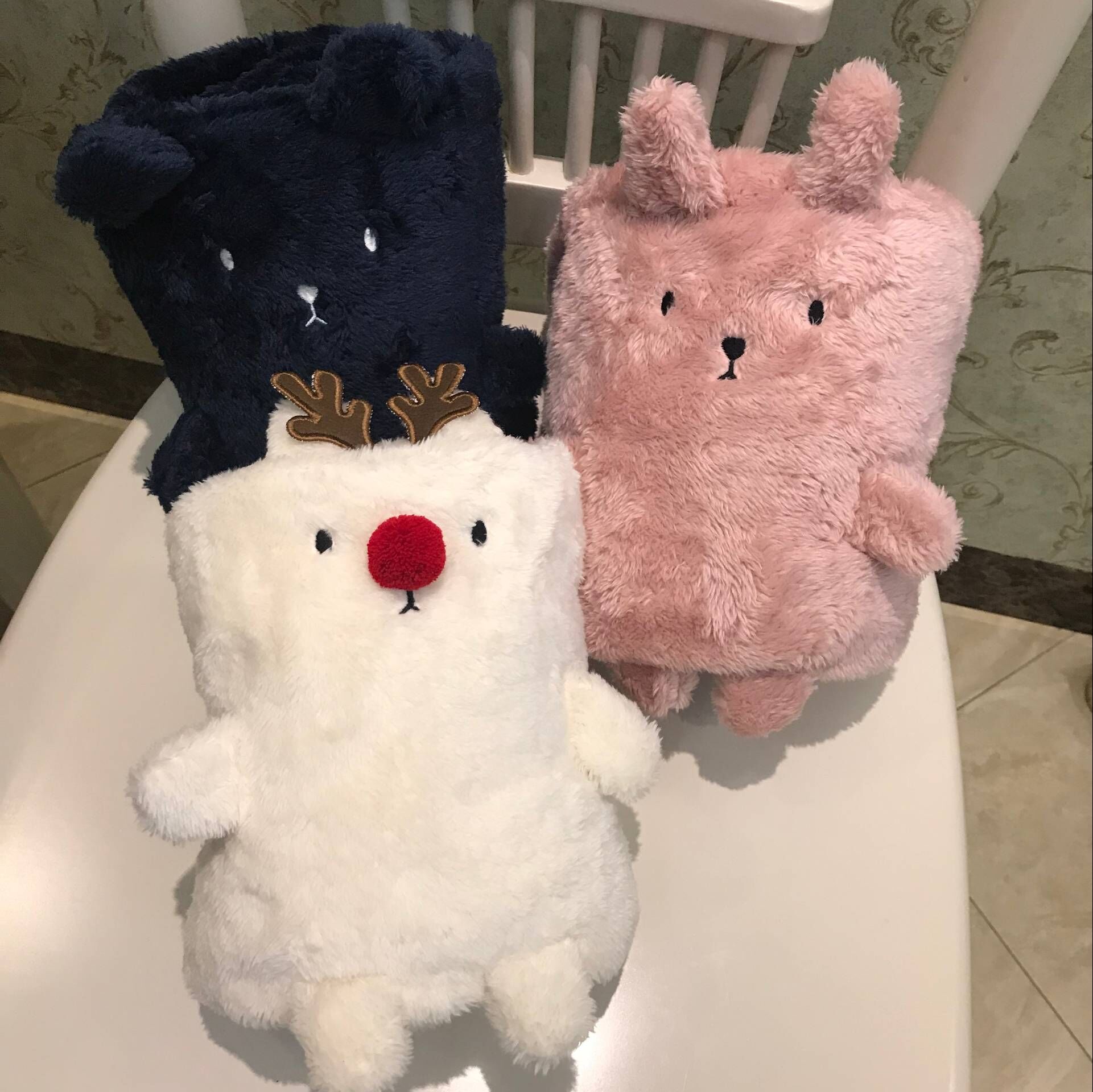 kkbaby韩国童装原单18秋冬男童女童宝宝婴儿柔软珊瑚绒抱毯抱枕