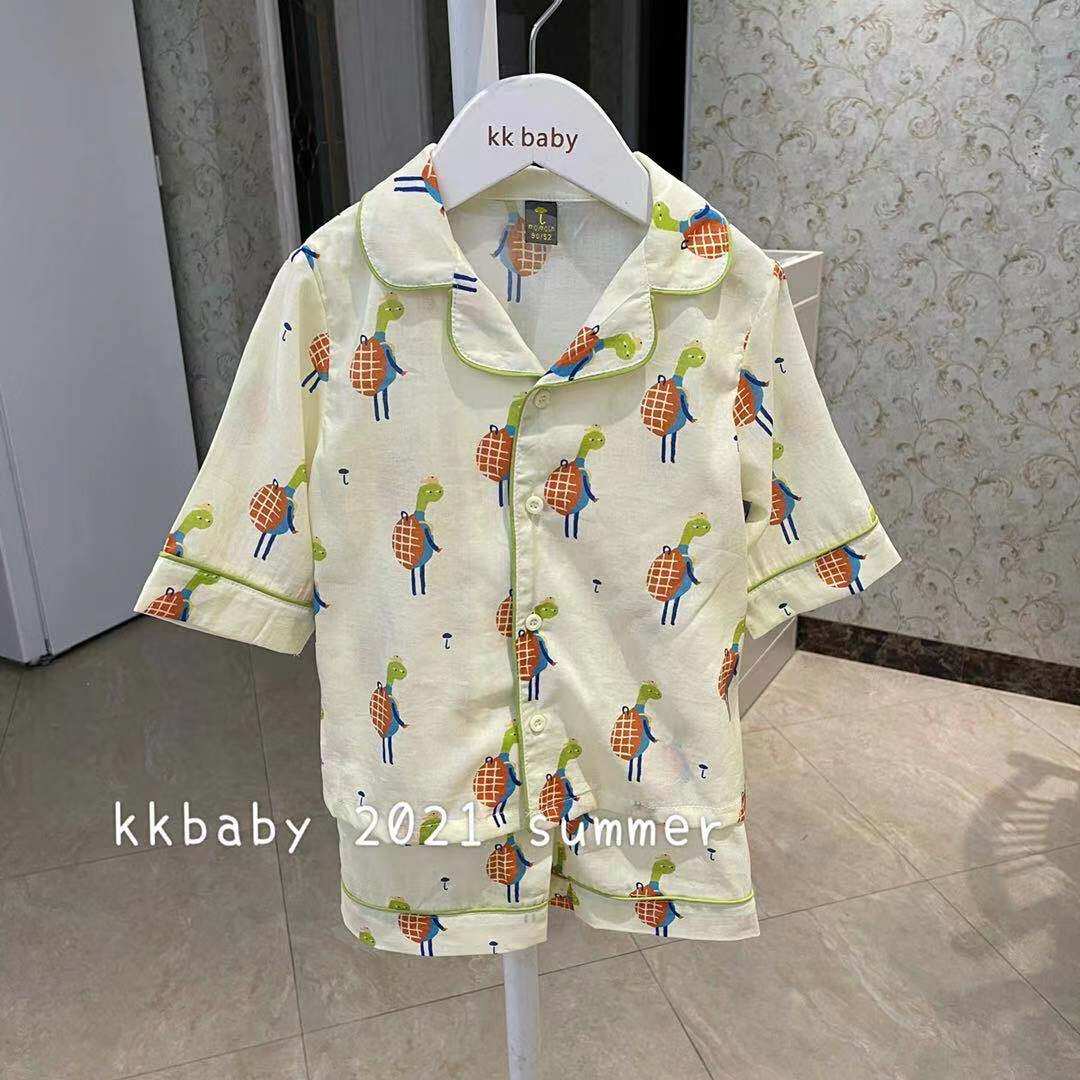 kkbaby韩国童装21夏超薄透气印花