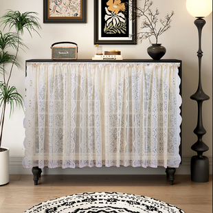 橱柜帘子布自粘式厨房家用防尘遮挡滑轨帘餐边柜鞋柜书柜隔断拉帘