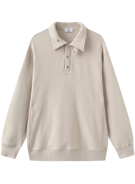 PROPER定常 按扣POLO卫衣（米色）| triplemajor