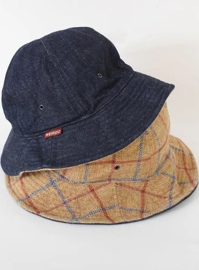 Weirdo 牛仔格纹双面渔夫帽 | triplemajor