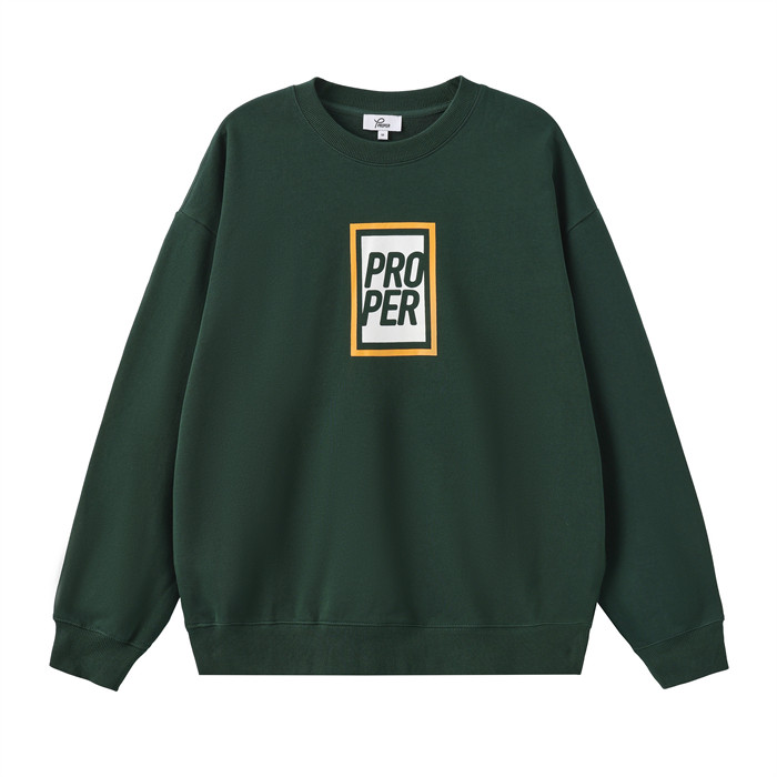 proper定常卫衣图案印花卫衣