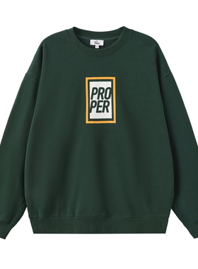 PROPER定常 图案印花卫衣（绿色）| triplemajor