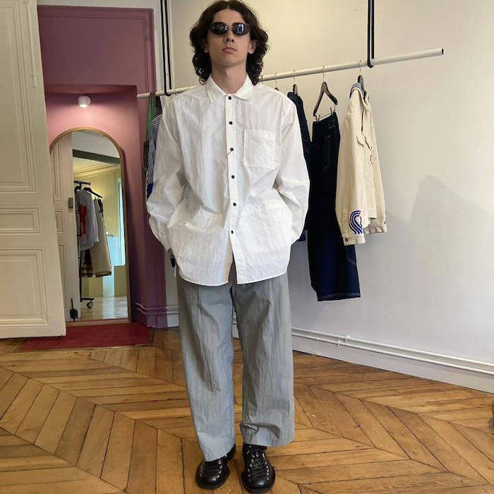 proper定常尼龙长袖衬衫