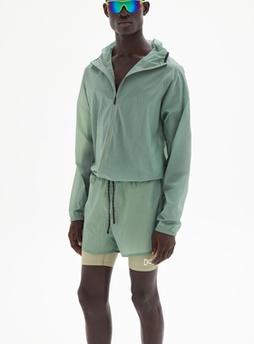 District Vision 超轻涂层防风拉链夹克（绿色）| triplemajor