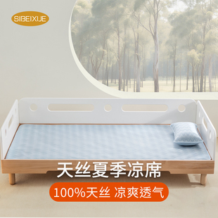 天丝凉席学生宿舍单人90*190冰丝2025新款90x200cm家用可折叠机洗