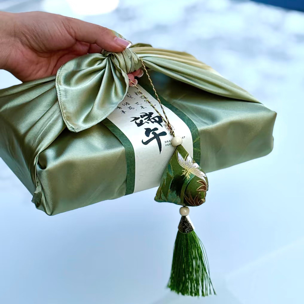 新款端午青团创意竹编竹篮烘焙果包装盒手提篮礼盒空绿豆糕粽子