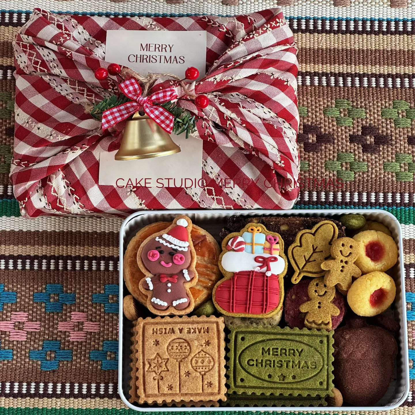 圣诞节曲奇饼干包装盒伴手礼物盒雪花酥糖果烘焙巧克力棒棒糖礼盒