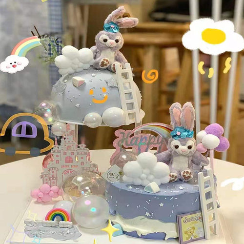 星黛露紫色兔子公仔套餐生日蛋糕