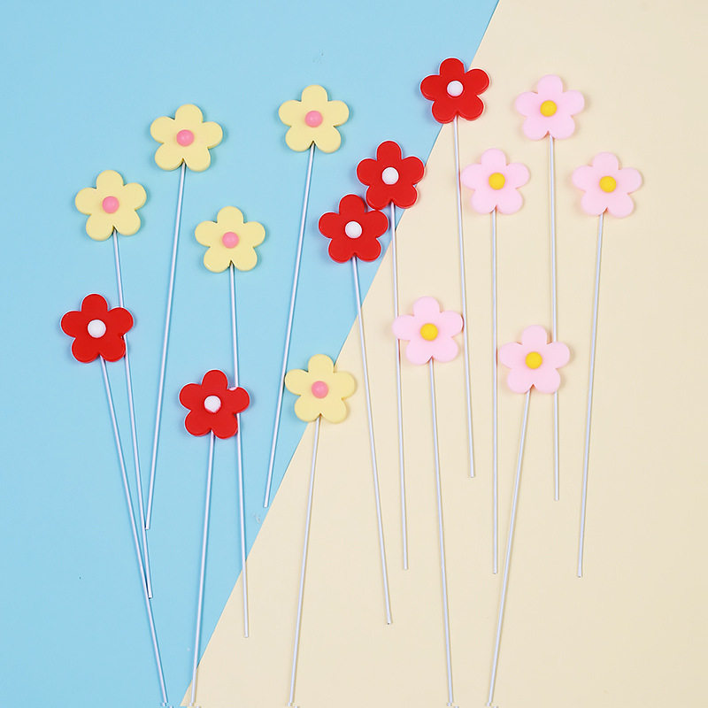 树脂小黄花小红花蛋糕装饰甜品台装扮生日蛋糕插件生日蛋糕小配件,节庆用品/礼品,节日装扮用品,淘宝优惠券,粉丝福利购,淘宝优惠卷