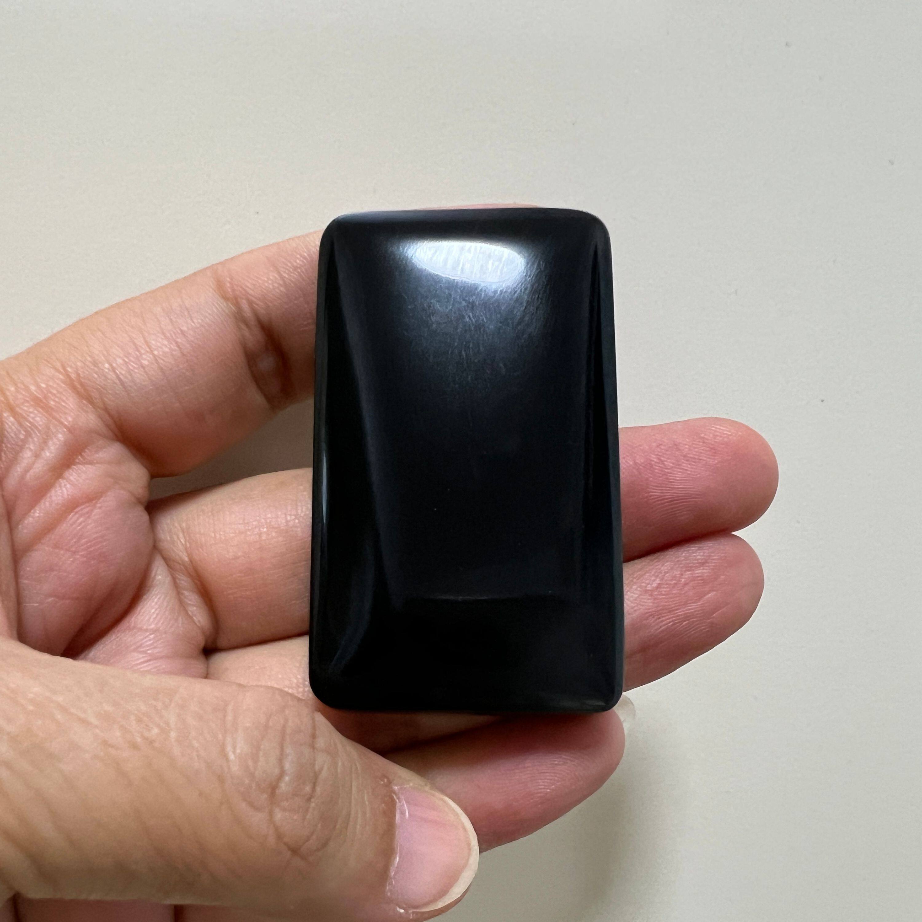 39g新疆和田墨玉平安无事牌天然纯黑黑羊脂吊坠挂件一级黑