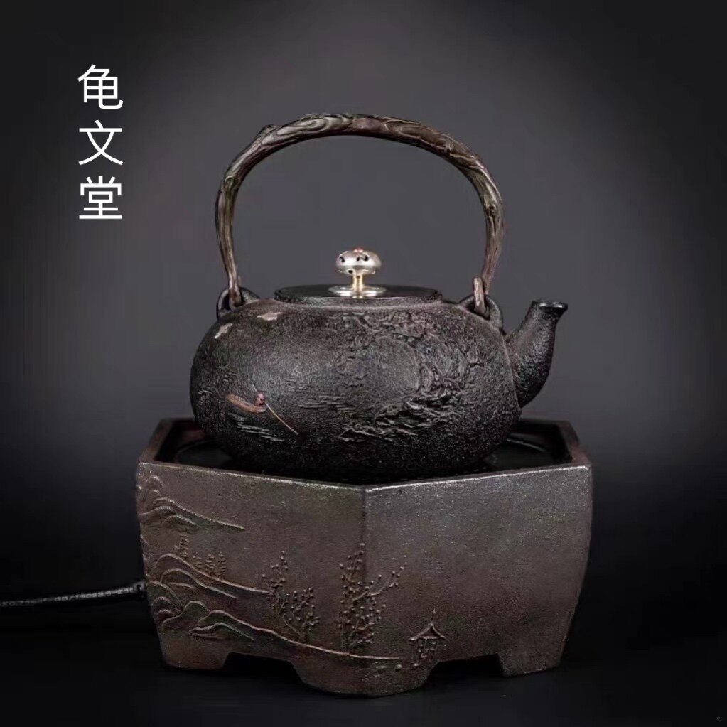 日式原装进口茶壶纯手工无涂层砂铁壶烧水泡茶壶煮茶老铁壶