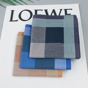 韩版老式男士纯棉手帕全棉柔软手绢方巾夏日随身带超薄精梳棉方巾